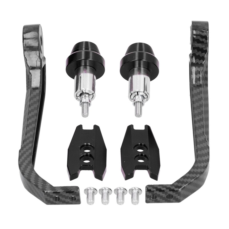 Motorcycle Handlebar Guard Carbon Fiber Style Aluminium Alloy Universal 22mm/0.87inBlack