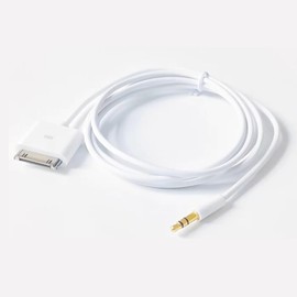 elytronic 30 Pin to Aux, 30-Pin Dock Connector to 3.5mm Aux-in Audio Plug Cable, Car Stereo Auxiliary AUX-in Cable for Phone 4s, 4, 3Gs, 3G / Pod (Nano, Touch, Classic) / Pad (4.9Feet) (White)