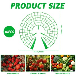Griwuut 10 Pack Strawberry Supports - Strawberry Plant Support Stand Strawberry Growing Racks Protector (Petal Form)