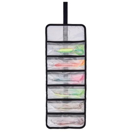 MOPHOEXII Roll Up Fishing Lure Wraps Set-24" X 9" Durable Lure Bag 6 Pocket PVC Protective Cover Saltwater Hook Covers Fabric Lure Protector Trolling Lure Tackle Box Medium 1 PC (No bait)