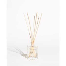 Brooklyn Candle Studio Reed Scent Diffuser - Fern & Moss - Relaxing Oil Diffuser, Sage, Lavender & Pine Fragrance, 8 Rattan Diffuser Reeds, Clean Ingredients - 4.4oz