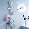 Lweiiws Shower Head Holder for Slide Bar Adjustable 20-29mm, Adjustable