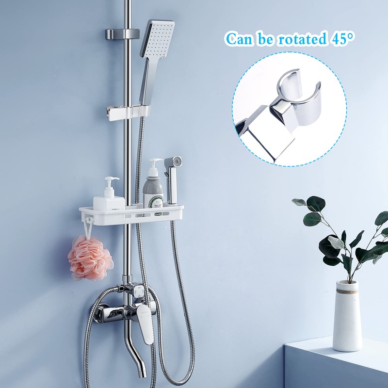 Lweiiws Shower Head Holder for Slide Bar Adjustable 20-29mm, Adjustable