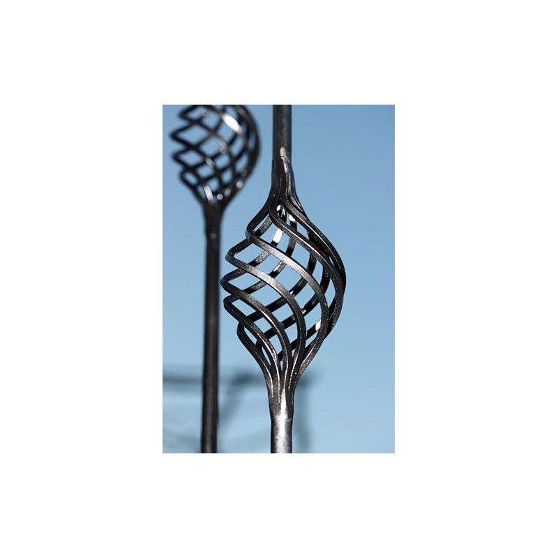 UHRIG Square Wrought Iron Basket Swivel, Scroll for Railings, Fences,
