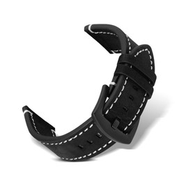 RoYiio Leather Watch Strap 18 mm 20 mm 22 mm 24 mm Strap with Quick Release Soft Comfortable Watch Strap for Men and Women