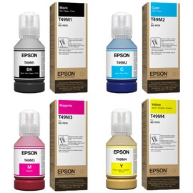 Epson Genuine T49M Dye-Sublimation SureColor Ink Refill Set for Epson F170 & Epson F570-4 Pack