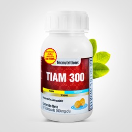 TIAM 300 – Suplemento con Cafe Verde, Te Verde, Vitaminas B, C y Magnesio – Apoyo diario para vitalidad, concentracion, energia – 180 tabletas de 500 