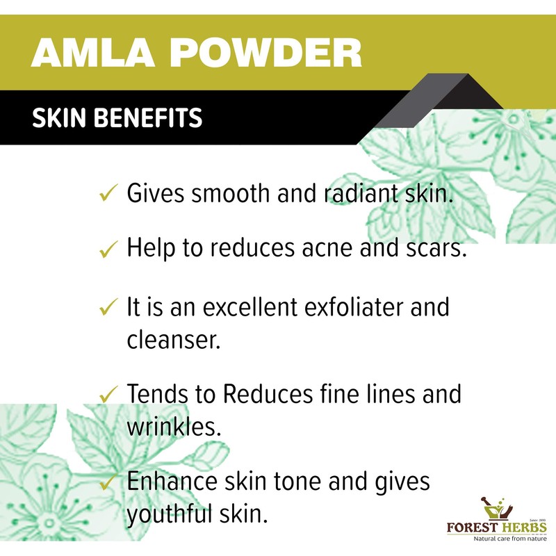 Forest Herbs 100% Natural Organic Amla Powder For Hair Growth