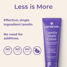 Lanolina Crema para pezones para amamantar - Lanolina pura natural - Alivia y protege los pezones doloridos y agrietados - por Lansinoh               