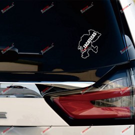 2X White 6'' Zacatecas Zac State of Mexico Decal Sticker Mexican Map Outline Car Vinyl