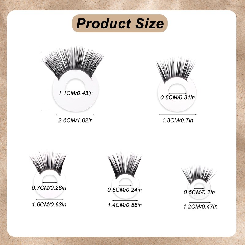 20pcs Doll Eyelashes, 5 Sizes Safety Eyelash Doll Lashes for