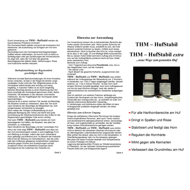 BriReTec THM - HufStabil® Hoof Strengthener for Stabilisation and Disinfection
