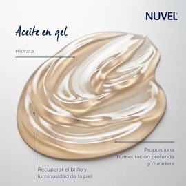 Nuvel Aceite Corporal en Gel con Manteca de Cacao 200ML | Hidratación Profunda para Piel Seca y Opaca | Body Oil Gel para Brillo Natural y Suavidad