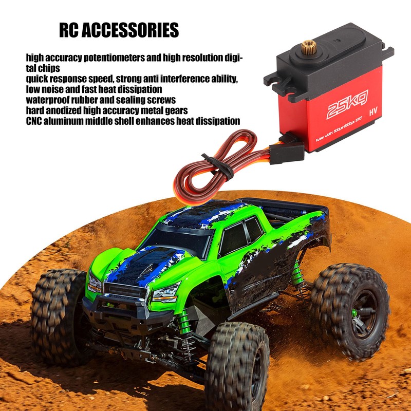 25KG Servo with 25T Metal Servo Arm High Performance Good