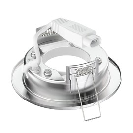 ledscom.de RUBA Recessed Ceiling Light Matt Stainless Steel Round 107 mm Diameter 1x GX53 Max. 25 W