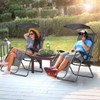 S AFSTAR Zero Gravity Chair with Shade Canopy, Reclining Lounge
