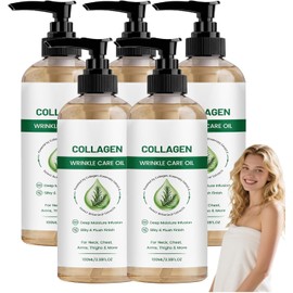 Aceite corporal reafirmante con colágeno, Aceite hidratante con colágeno cuerpo después ducha, Aceites firming con collagen cuerpo Aceites firming lifting con properties moisturizers antiedad (5pcs)