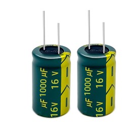 50PCS 16V 1000UF Electrolytic Capacitor, High Frequency Aluminum Electrolytic Capacitors for Refrigerator, TV, LCD Monitor
