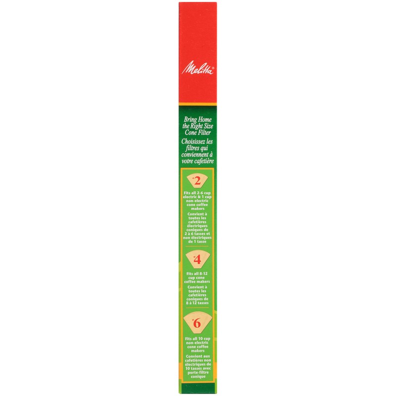 Melitta #6 Cone Coffee Filters, Unbleached Natural Brown, 40 Total
