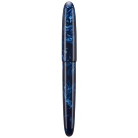 Asvine C80 - Penna stilografica #8 Stubb 1.1mm con pennino fine, grande penna per calligrafia, disegno artistico e artigianato a mano, con convertitore e custodia, set collezione (Blu Galassia)