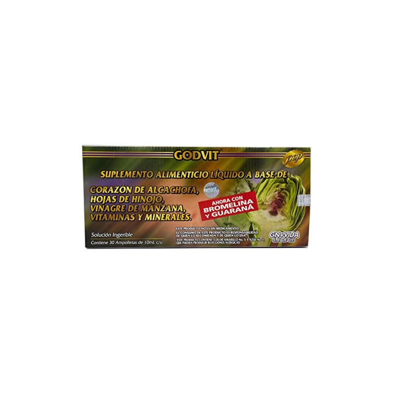 Caja ampolletas de Alcachofa GN+V (30 unidades de 10ml c/u)
