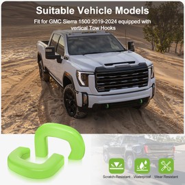 TOVIIEA Tow Hitch Covers for GMC Sierra 1500 2019-2024,Customized Tow Hook Cover Compatible with GMC Sierra 1500 Accessories,2PCS-RED