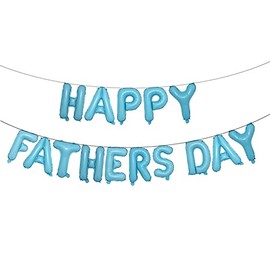 Happy Fathers Day Balloons Banner 16 Inch Happy Fathers Day Banner for Happy Fathers Day Decorations Balloons for Fathers Day Party Decorations | Father Day Decorations (Fathers Day Light Blue)