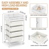 SYKIARIOL Rolling Cart with 4 Drawers,Craft Cart,Rolling Storage Cart with