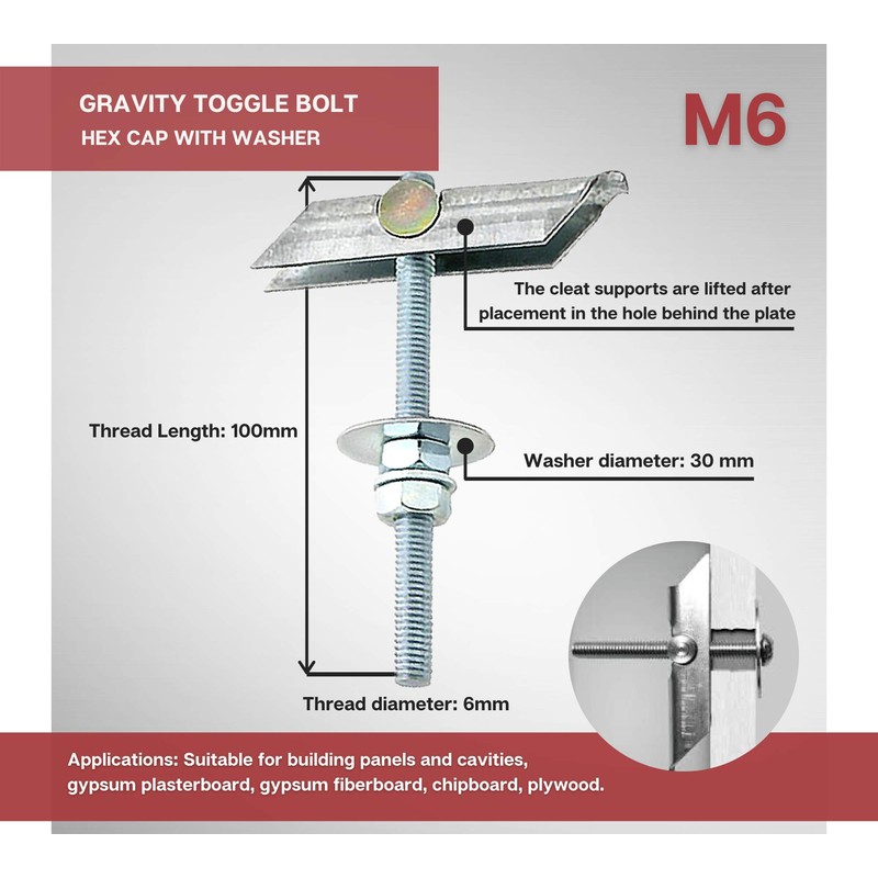 DOJA Industrial | Hook Tilt Dowel M6 Made of Steel
