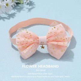 Fashband Baby Girls Bow Floral Headbands Soft Cute for Newborns Infants Toddlers and Kids as Party Wedding Photography hair Accessories