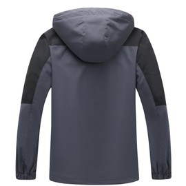 GIISAM Mens Windbreaker Jackets,Grey Waterproof Wind Resistant Lightweight Windbreaker Raincoat for Men Outdoor Sport