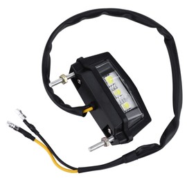 Alipis 1Pc LED Licence Plate Light Running Lamp for Motorcycle Rear Light Practical Night Signal Illumination for Atv and Trailer Black