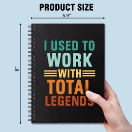 QYUVK I Used To Work With Total Gold Foil Hardcover 160 Pages Spiral Notebooks, Inspirational Gift Leaving Going Away For Coworker Boss Women Men Farewell, Retirement Goodbye Gifts