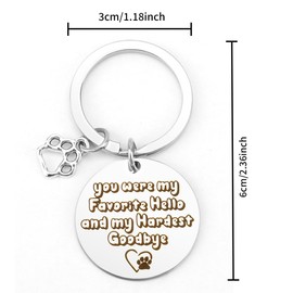 Cat and Dog Gifts Keychain - Pet Remembrance and Sympathy Gift - Memorial for Loss of Pet - Ideas for Cat Lovers, Dog Birthday, and Christmas