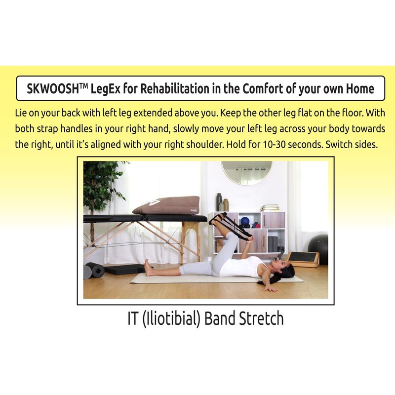 Skwoosh LegEx for knee replacement surgery rehabilitation recovery and mobility,