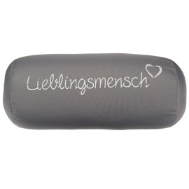 Out of the Blue Neck Bolster Favourite Person Polyester 30 cm x 15 cm x 20 cm Grey
