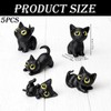 BOFYTR Black Cat Ornament, Articulated Cat Figures Set of 5