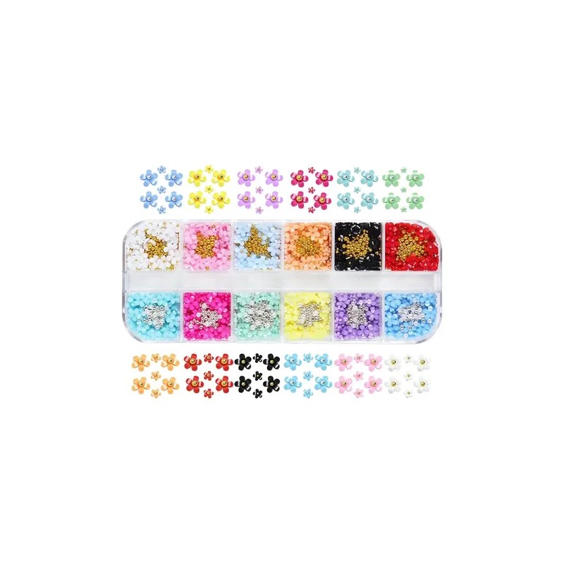 3d Acrylic Nail Art Charms Resin Flower Nail Rhinestones Amarillo