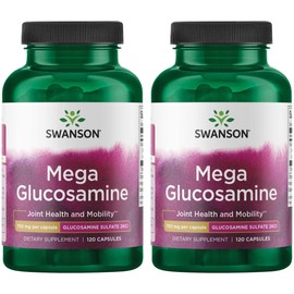 Swanson Mega Glucosamine Glucosamine Sulfate 2Kcl 750 Milligrams 120 Capsules (2 Pack)