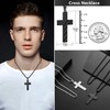 Romass 2Pcs Graduation Gifts Cross Necklace for Men Boys, Bible