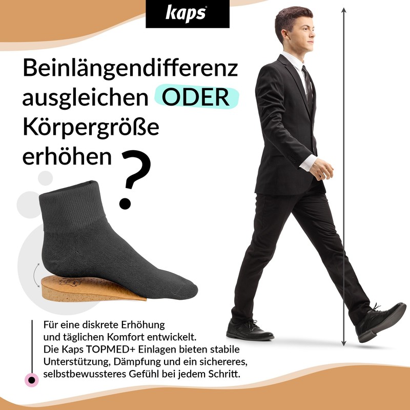 KAPS "Topmed" Insoles Heel Pad - Heel Wedges for Leg
