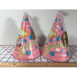 CA Reed Stardancer Vtg Birthday Party Cone Hats Lot Of 8 CA Reed 1980 NOS Workout Dog E1