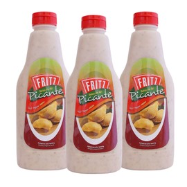 FRITZ Hot Sauce (790 gr) - Especially Ideal for your meals, Hot Dogs, Burgers, Sandwiches - Enhances Flavors and Adds a Spicy Kick (3 Pack)