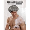 Years calm Shower Cap Reusable Waterproof for Men, Dual-Layer Design,