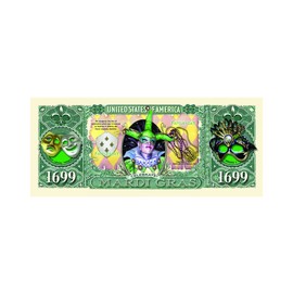 MARDI GRAS COLLECTIBLE NOVELTY MONEY BILL (5 bills)