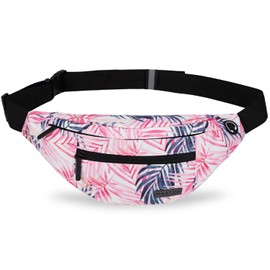 Fanny Pack for Women Men Large Waist Bag with Headphone Jack and 4-Zipper Pockets for Hiking Traveling Outdoors Running Workout Casual Festival Gifts