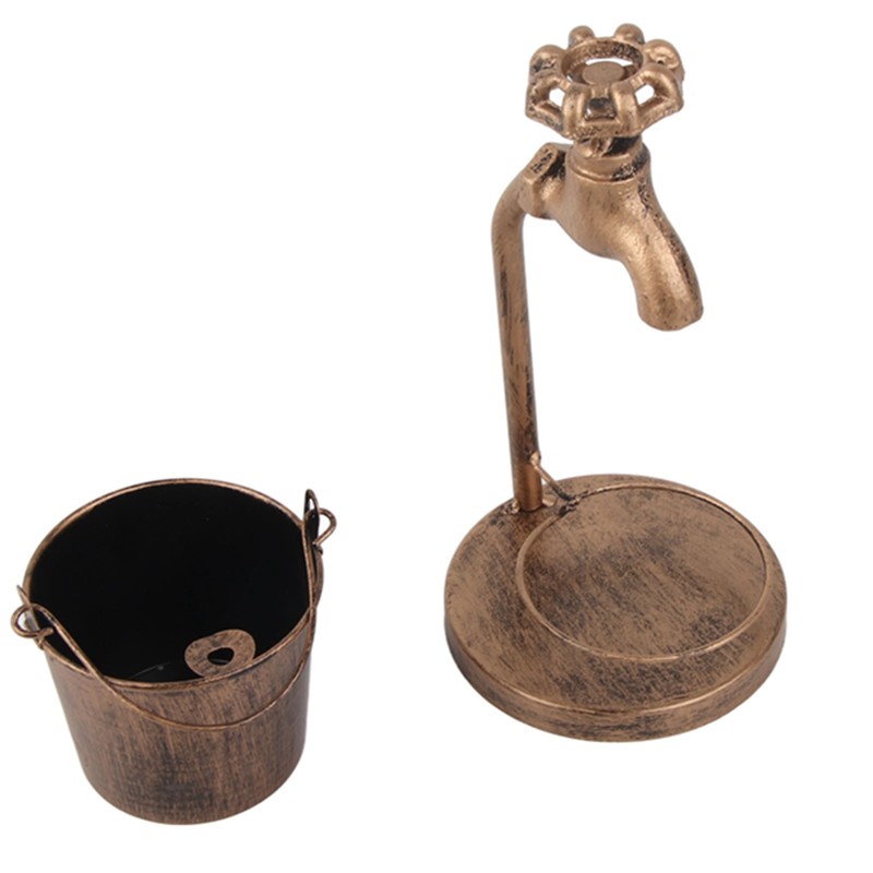 Iron Ashtray Vintage Hand‑Made Craft Faucet‑Shaped Ash Tray Bar Props