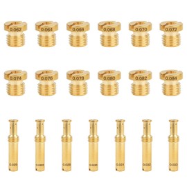 19PCS Jet Assortment Kit Carburetor Jet compatible with S&S Cycle Super B E G Carbs Carburetors Type, include 12 Main Jets, 7 Intermediate Jets