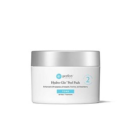 HYDRO-GLO Skin Brightening Peel Pads - Enhanced with Lactic  Mandelic  Glutathione  Kojic Acid  Papaya  Pineapple  Licorice  Bearberry                