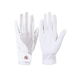 Harrison Howard Women Horse Riding Gloves Comfortable Grip for Gardening, Running Lightweight Equestrian Riding Gloves White L